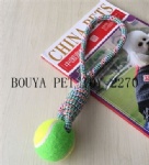 Long Lasting Chew Toy Tennis ball rope for dog 2270