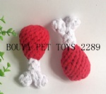 New product puppy toys Handmade knit pet toys drumstick 2289