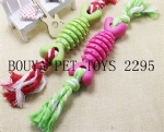 Cheap dog toys Durable dog squeaky Toy pet gift TPR with rope toy 2295