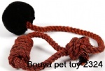 Cotton mixed colors rope toy