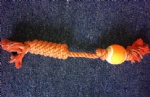 Dog toy cotton Rope with tennis ball